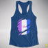 Drag Pride Flag Ripped Reveal Racerback Tank