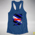 Puppy Pride Flag Ripped Reveal Racerback Tank