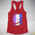 Drag Pride Flag Ripped Reveal Racerback Tank