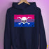 Bisexual Pride Pirate Flag Hoodie - Navy