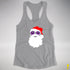 Santa’s Lesbian Labrys Pride Flag Shades Racerback Tank - Grey Heather