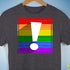 LGBTQ Pride Flag Exclamation Point Premium Unisex T-Shirt