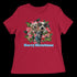 Custom Holiday Joy T-Shirt Women's Relaxed Tee - Red