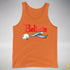 Believe Gay Male Pride Flag Jingle Bell Premium Tank Top - Orange