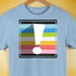 Queer Pride Flag Exclamation Point Premium Unisex T-Shirt