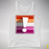 Lesbian Pride Flag Exclamation Point Premium Tank Top