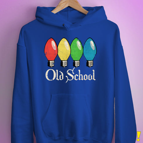 Old School Vintage Christmas Lights Hoodie - Royal Blue