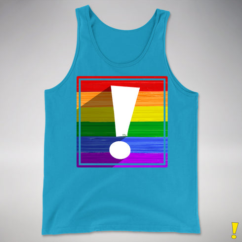 LGBTQ Pride Flag Exclamation Point Premium Tank Top
