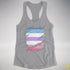 Bigender Pride Flag Ripped Reveal Racerback Tank