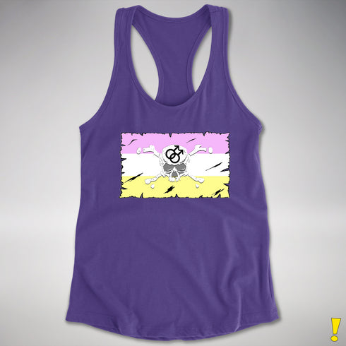 Twink Pride Pirate Flag Racerback Tank - Purple