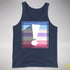 Bigender Pride Flag Exclamation Point Premium Tank Top - Navy