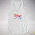 Believe Drag Pride Flag Jingle Bell Racerback Tank - White
