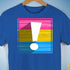 Pansexual Pride Flag Exclamation Point Premium Unisex T-Shirt - Royal Blue