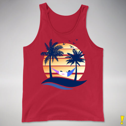 Drag Pride Hammock Summer Beach Sunset Premium Tank Top
