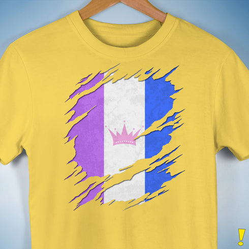 Drag Pride Flag Ripped Reveal Premium Unisex T-Shirt