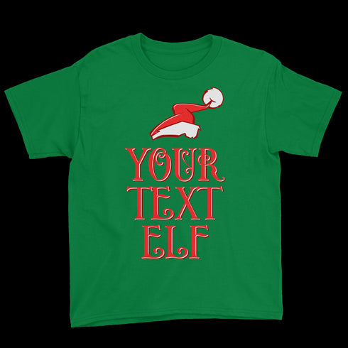 Personalized Elf Family Youth Tee - Irish Green