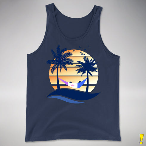 Drag Pride Hammock Summer Beach Sunset Premium Tank Top