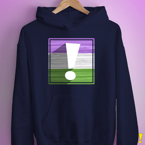 Genderqueer Pride Flag Exclamation Point Hoodie