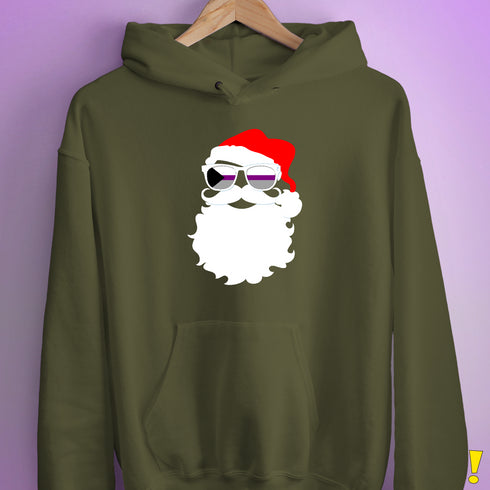 Santa’s Demisexual Pride Flag Shades Hoodie - Army