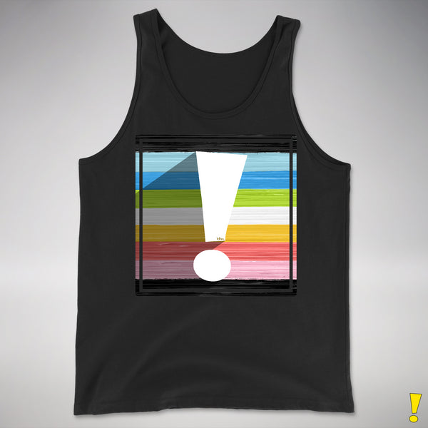 Queer Pride Flag Exclamation Point Premium Tank Top