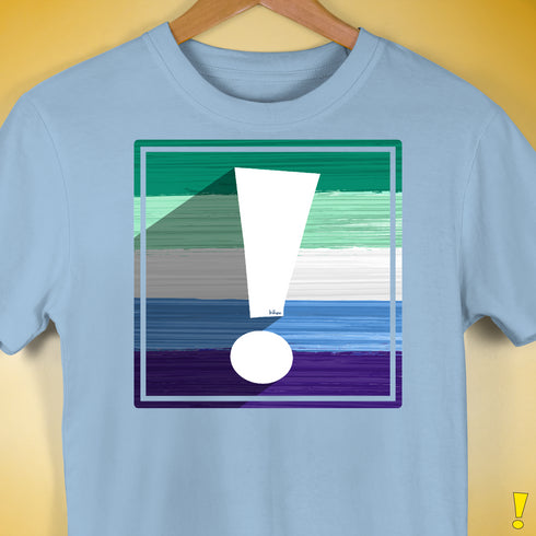 Gay Male Pride Flag Exclamation Point Premium Unisex T-Shirt