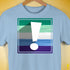 Gay Male Pride Flag Exclamation Point Premium Unisex T-Shirt