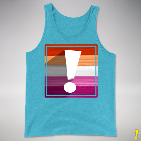 Lesbian Pride Flag Exclamation Point Premium Tank Top