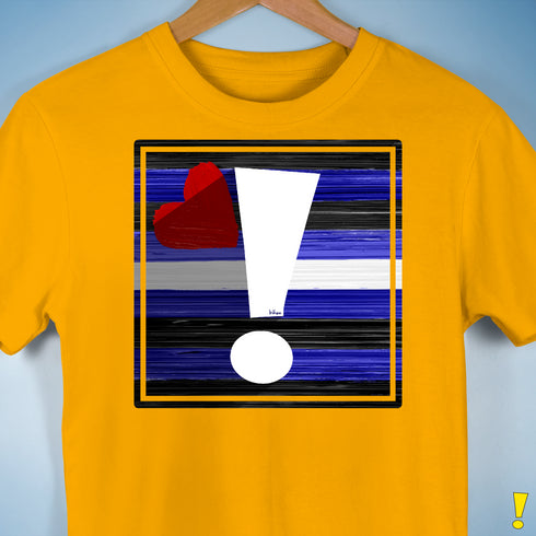 Leather Pride Flag Exclamation Point Premium Unisex T-Shirt