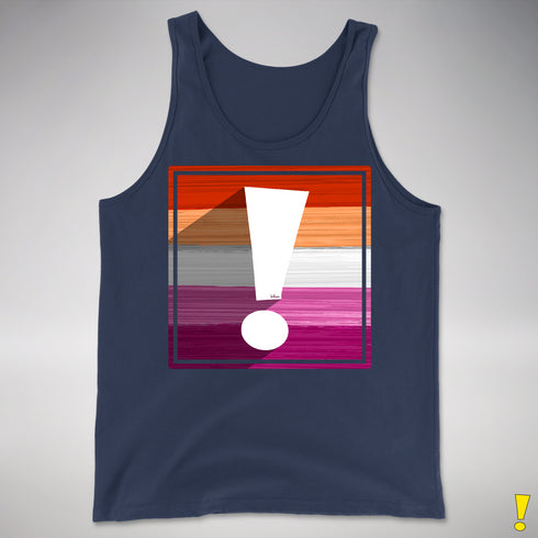 Lesbian Pride Flag Exclamation Point Premium Tank Top