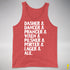 Santa's Reindeer Beer List Tank Top - Red Triblend
