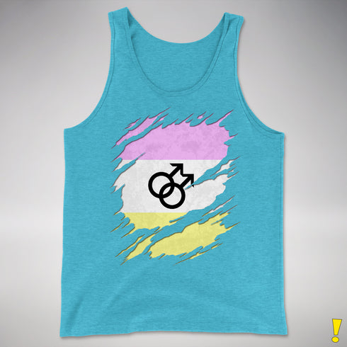 Twink Pride Flag Ripped Reveal Premium Tank Top