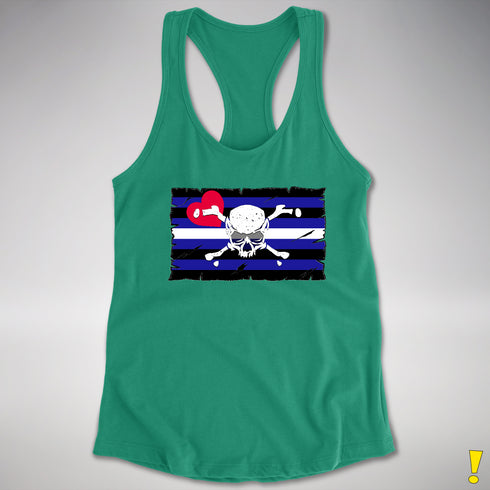 Leather Pride Pirate Flag Racerback Tank