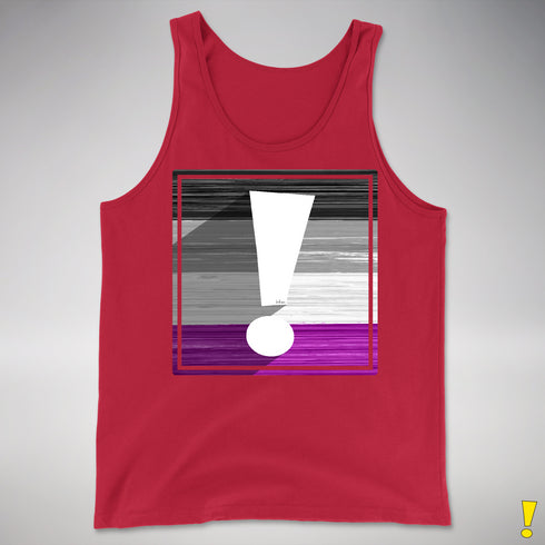 Asexual Pride Flag Exclamation Point Premium Tank Top - Red