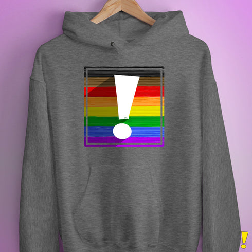 LGBTQ Philly Pride Flag Exclamation Point Hoodie