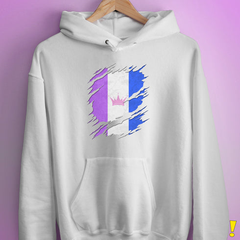 Drag Pride Flag Ripped Reveal Hoodie