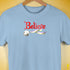 Believe Twink Pride Flag Jingle Bell Premium Unisex T-Shirt - Baby Blue