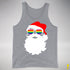 Santa’s Gilbert Baker LGBTQ Pride Flag Shades Premium Tank Top - Grey Heather