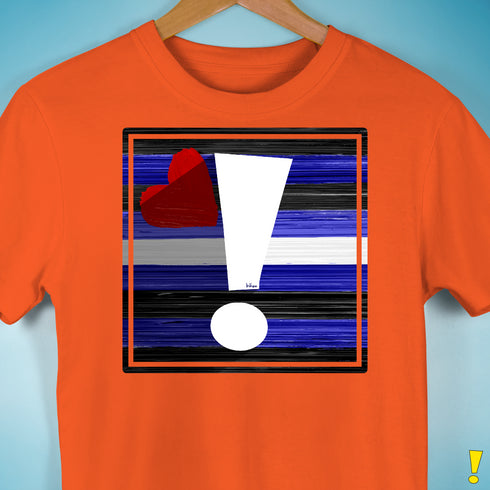 Leather Pride Flag Exclamation Point Premium Unisex T-Shirt