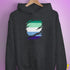 Gay Male Pride Flag Ripped Reveal Hoodie