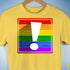 LGBTQ Pride Flag Exclamation Point Premium Unisex T-Shirt