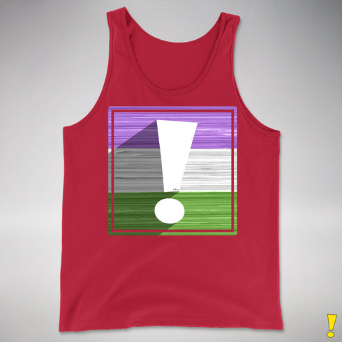 Genderqueer Pride Flag Exclamation Point Premium Tank Top