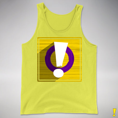 Intersex Pride Flag Exclamation Point Premium Tank Top - Neon Yellow