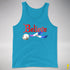 Believe Drag Pride Flag Jingle Bell Premium Tank Top - Neon Blue