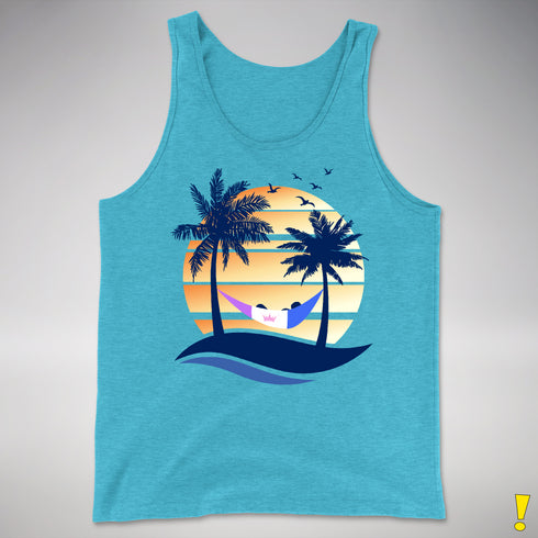 Drag Pride Hammock Summer Beach Sunset Premium Tank Top