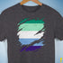 Gay Male Pride Flag Ripped Reveal Premium Unisex T-Shirt