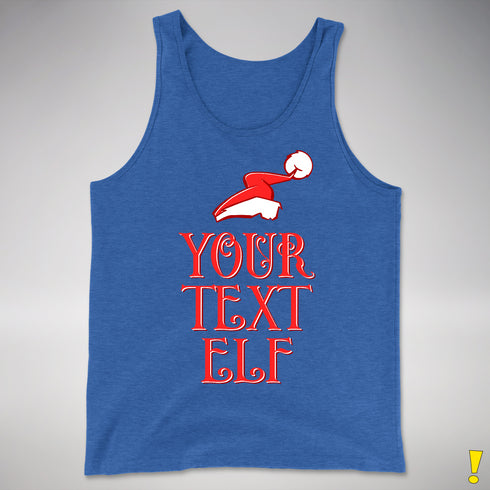 Personalized Elf Family Premium Tank Top - Royal Blue Triblend