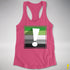Aromantic Pride Flag Exclamation Point Racerback Tank - Hot Pink