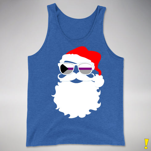 Santa’s Demisexual Pride Flag Shades Premium Tank Top - Royal Blue Triblend