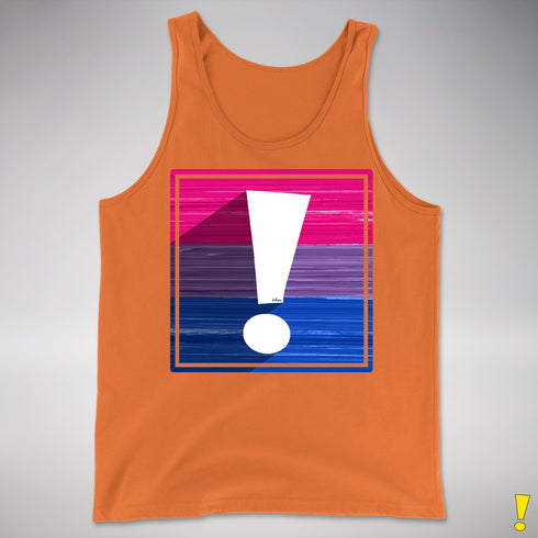 Bisexual Pride Flag Exclamation Point Premium Tank Top - Orange