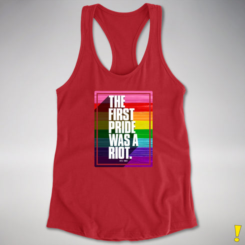 The First Pride Was A Riot - Original 8 Stripe Pride Racerback Tank